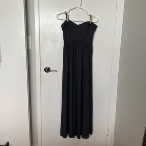 Urban Outfitters Black Strapless Maxi Dress